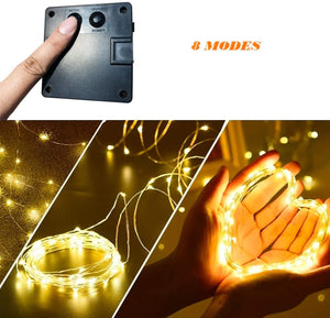 Solar String Lights with 8 Lighting Modes Waterproof