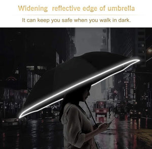 LED INVERTED UMBRELLA WITH REFLECTIVE STRIPE