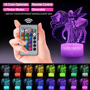 Unicorn Gift Unicorn Night lamp for Kids, 3D Light 7 Colors Change with Remote Holiday and Birthday Gifts Ideas for Children Girl