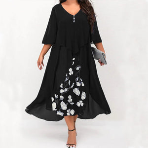 (🎁Mother's Day Pre-sale-30% OFF) Women Plus Size Casual Print Dress